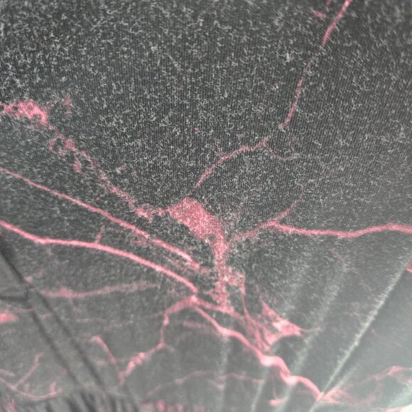 Torrid Black Pink Super Soft Marble Galaxy Raglan Sleeve Midi Dress Size 1/1X - Picture 10 of 11